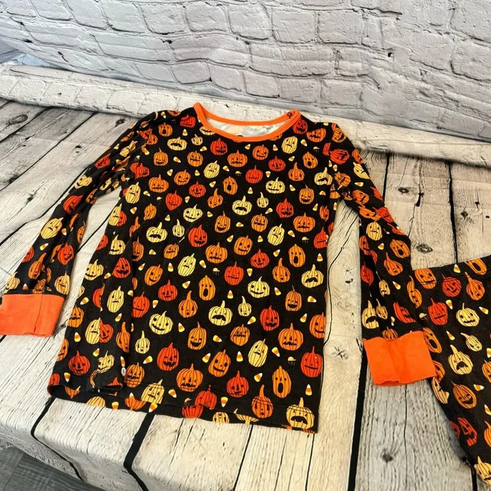 George Hats Halloween Pumpkin Bamboo Pajama Set